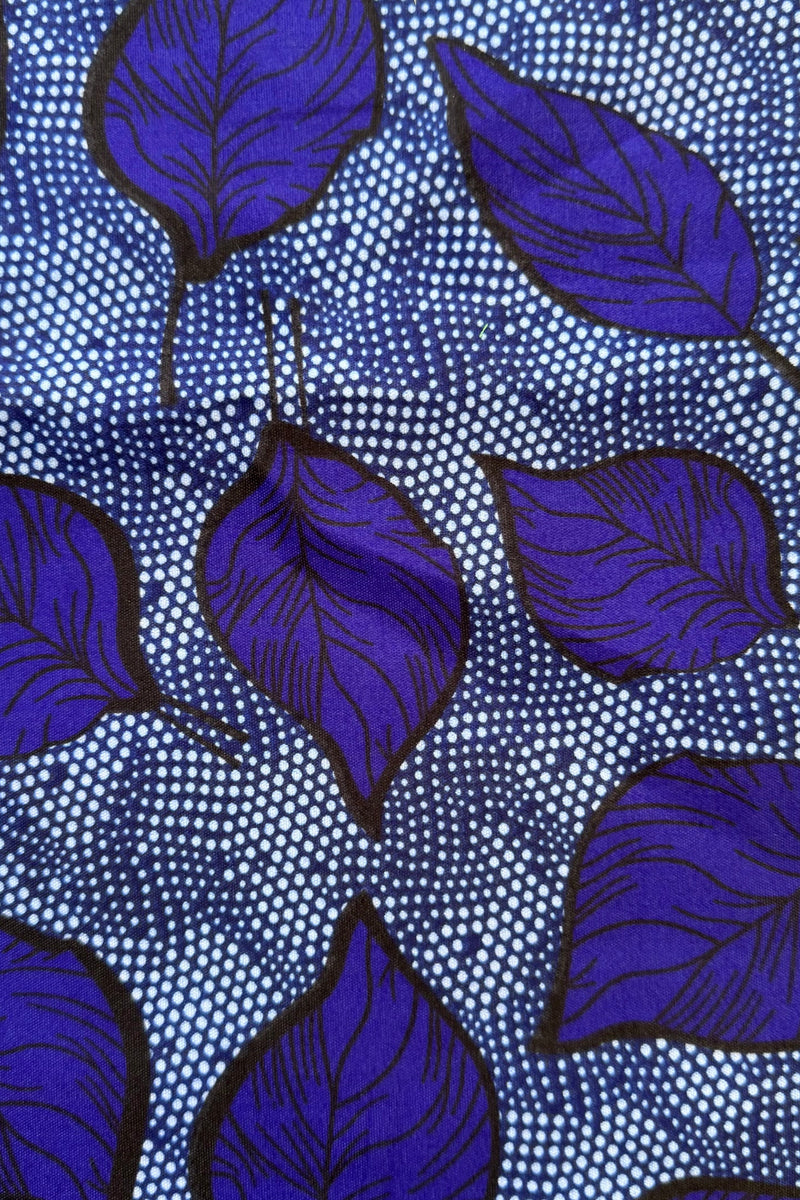 African Wax Blue Kobalt Leaves