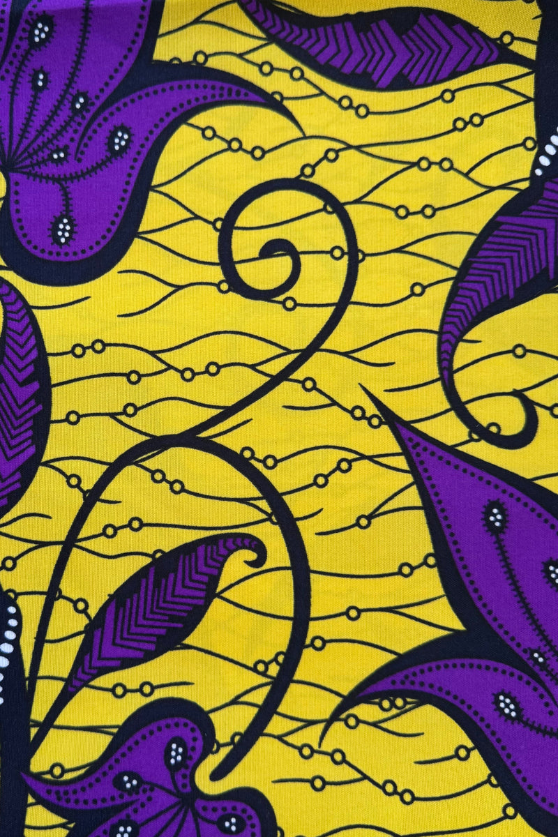 African Wax Purple Leaves on Yellow