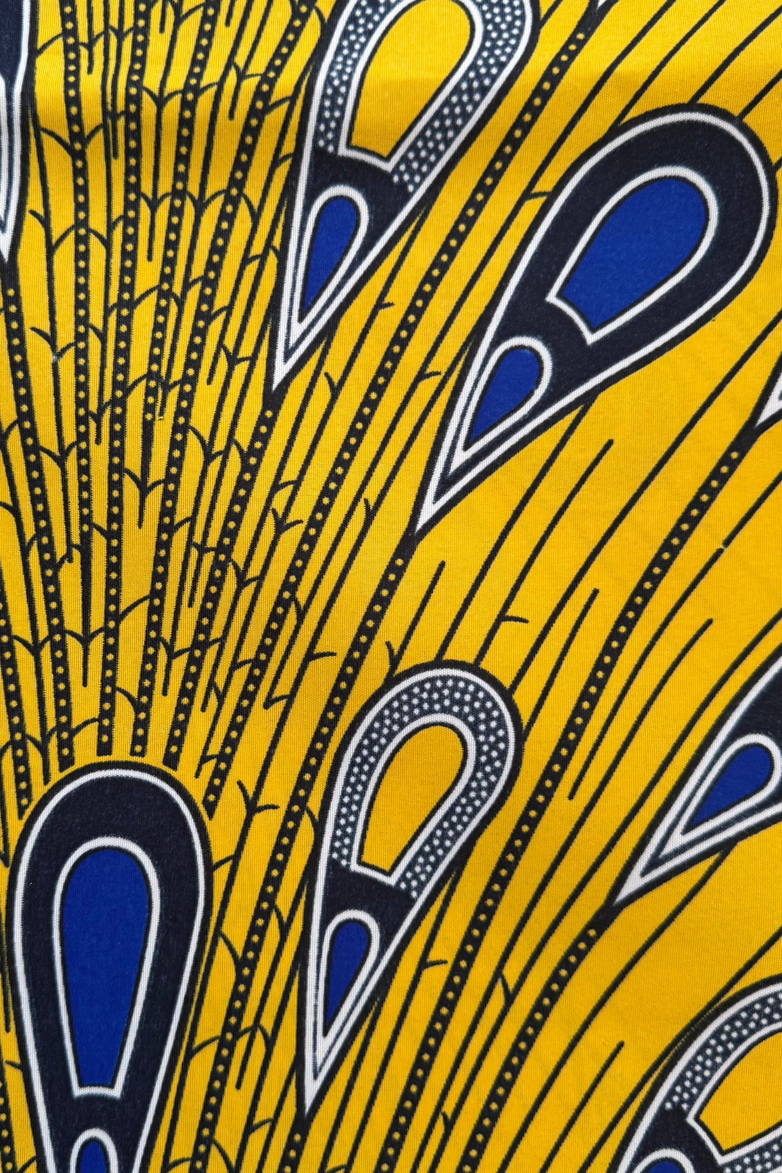 African Wax Yellow Kobalt Peacock