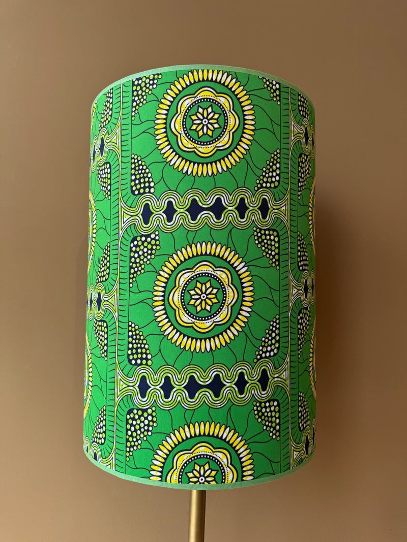 African Wax Retro Apple Green Circles