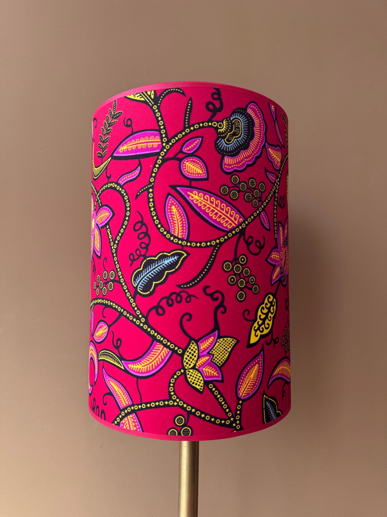 African Wax Pink Leaves on Red