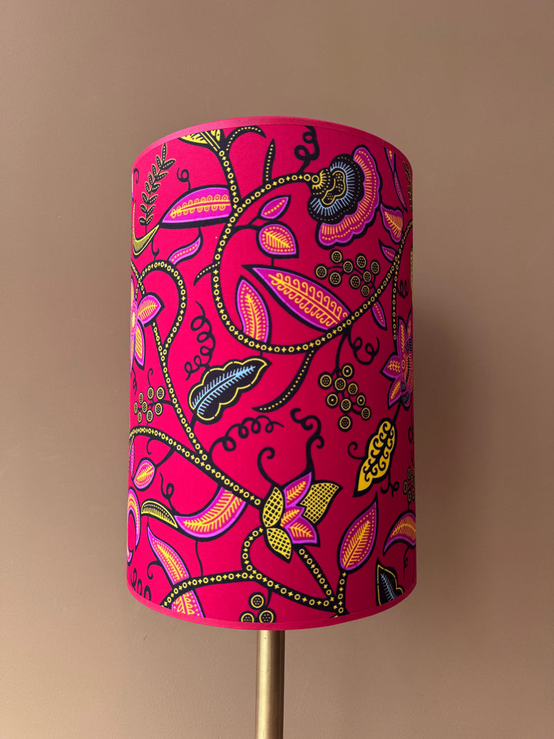 African Wax Pink Leaves on Red