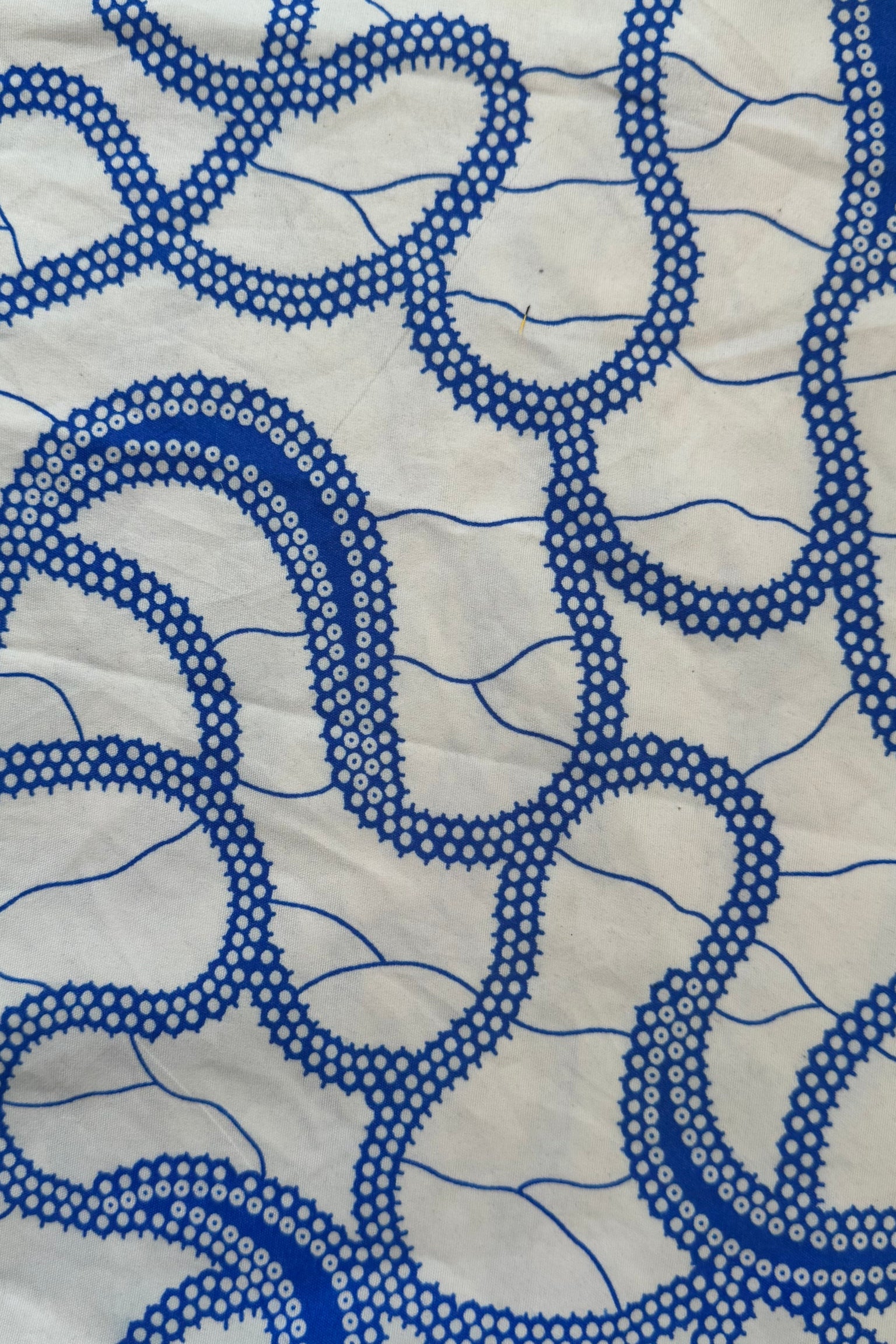 African Wax Blue Swirls