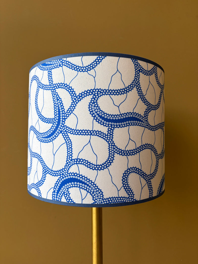 African Wax Blue Swirls