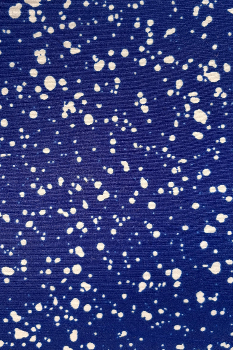 African Wax Kobalt White Speckles