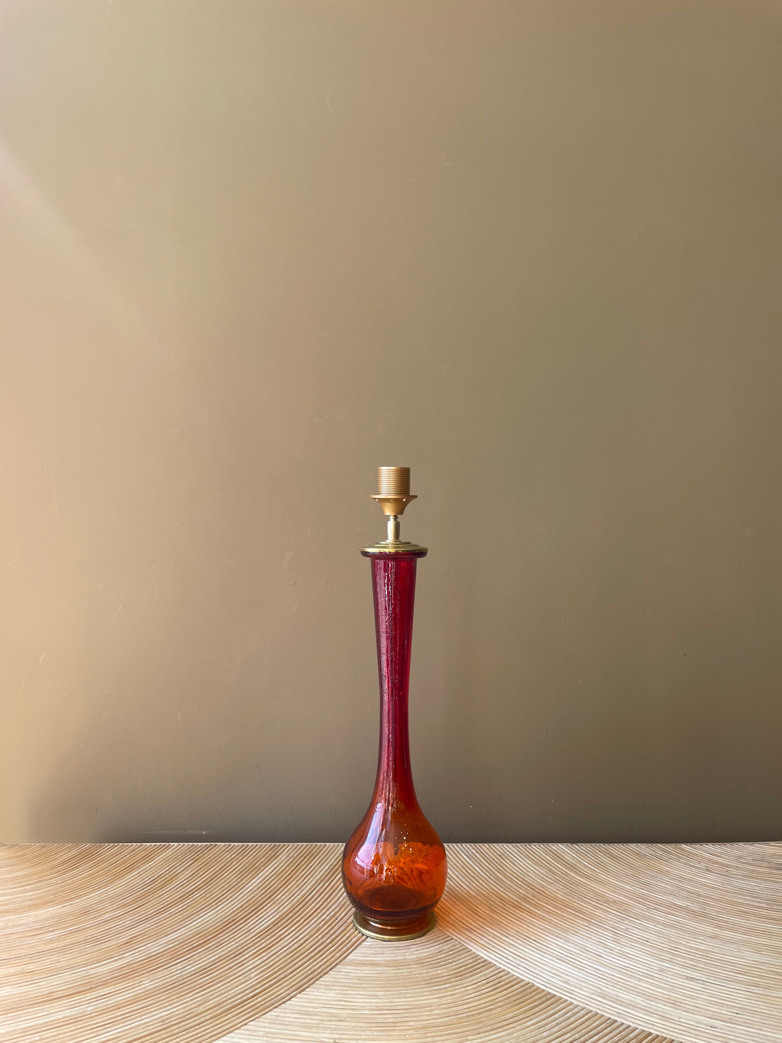 アンティークDropglass Hanglamp 4+3 Stripe Glass Horizontal – Amberkleurig Glas