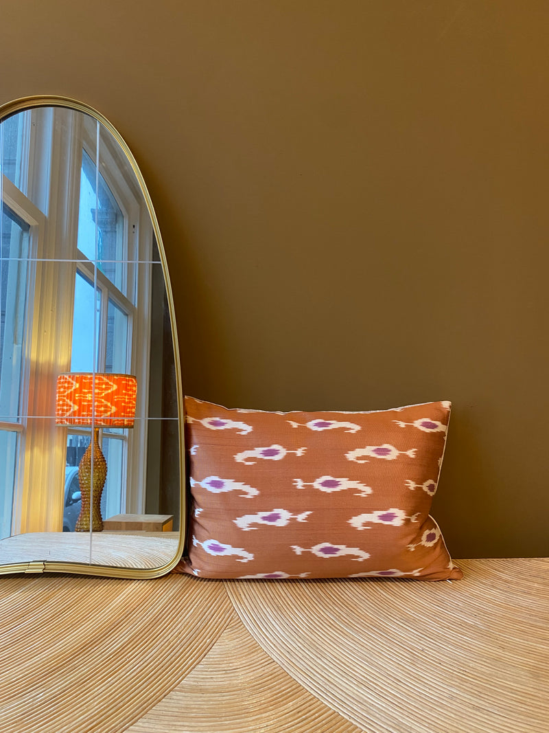 SALE Cushion Brandy Fish Hook - Silk Ikat