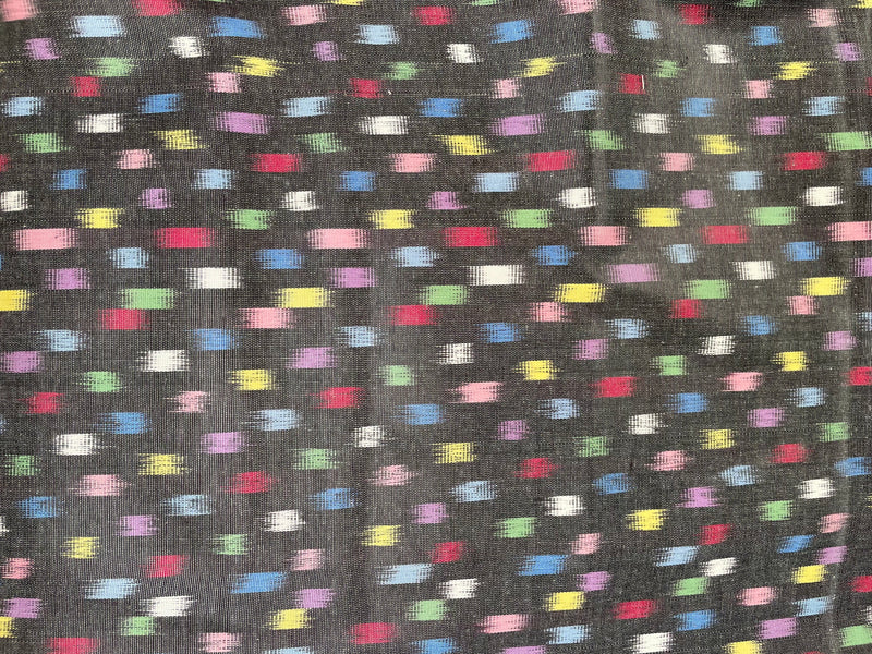 Multicolor Dots Silk Ikat