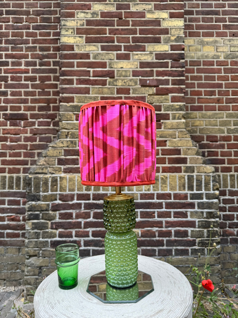 Port-a-table Bubbles Tall Olive | Terra Pink Zigzag