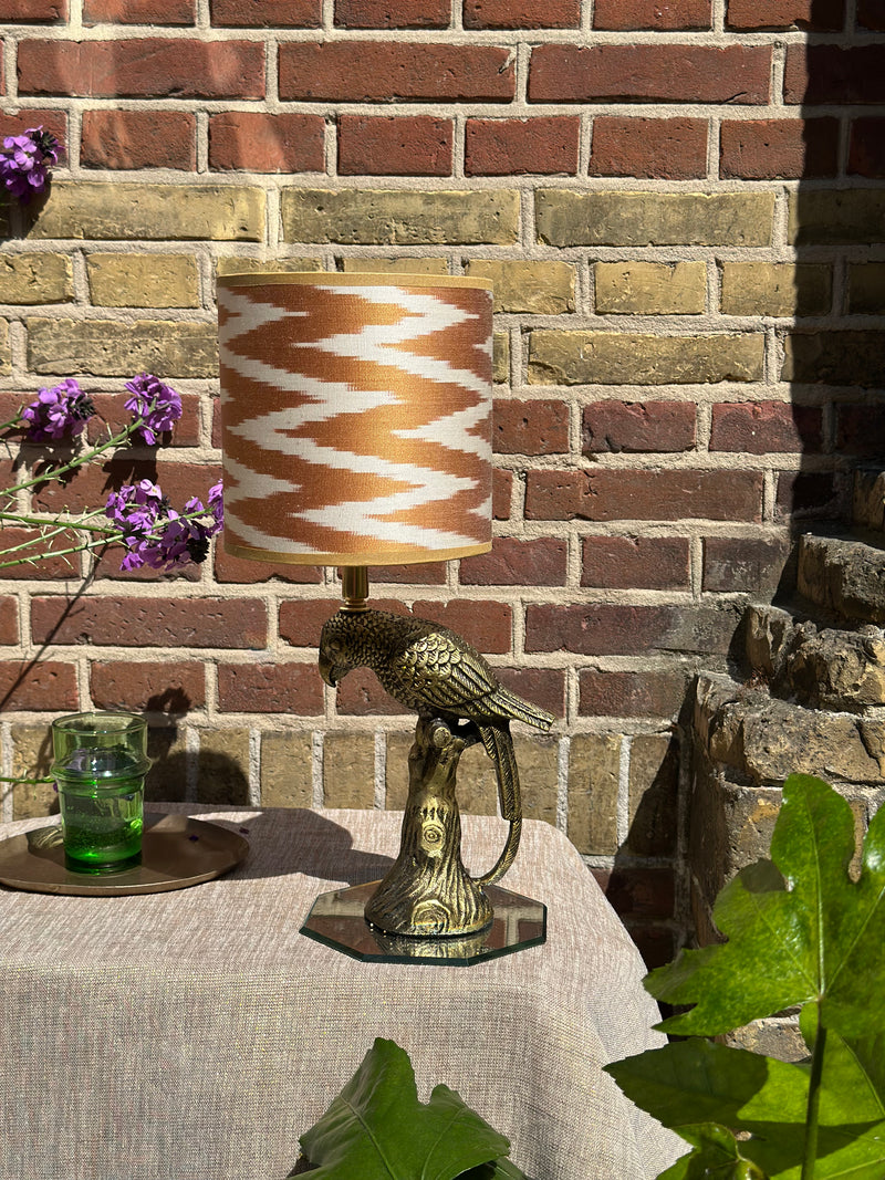 Port-a-table Brass Parrot | Yellow Zigzag