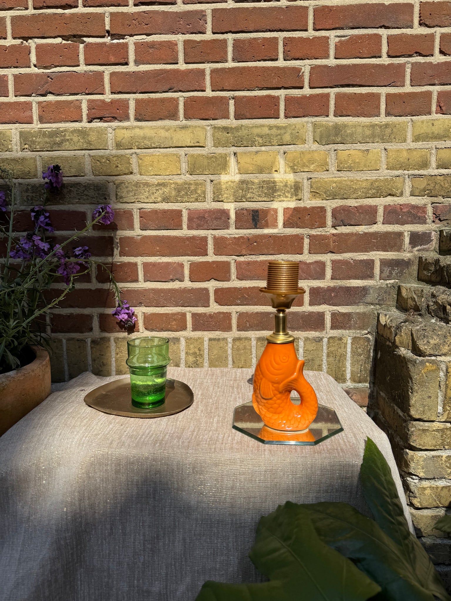 Port-a-table Ceramic Fish Orange | Caramel Fuchsia Flame
