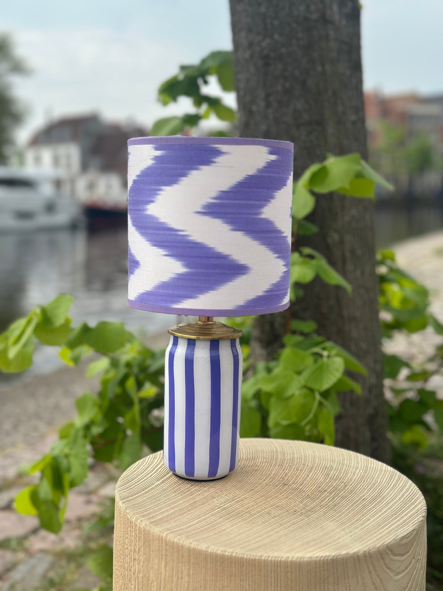 Port-a-table Beach Cup Purple | Purple Zigzag