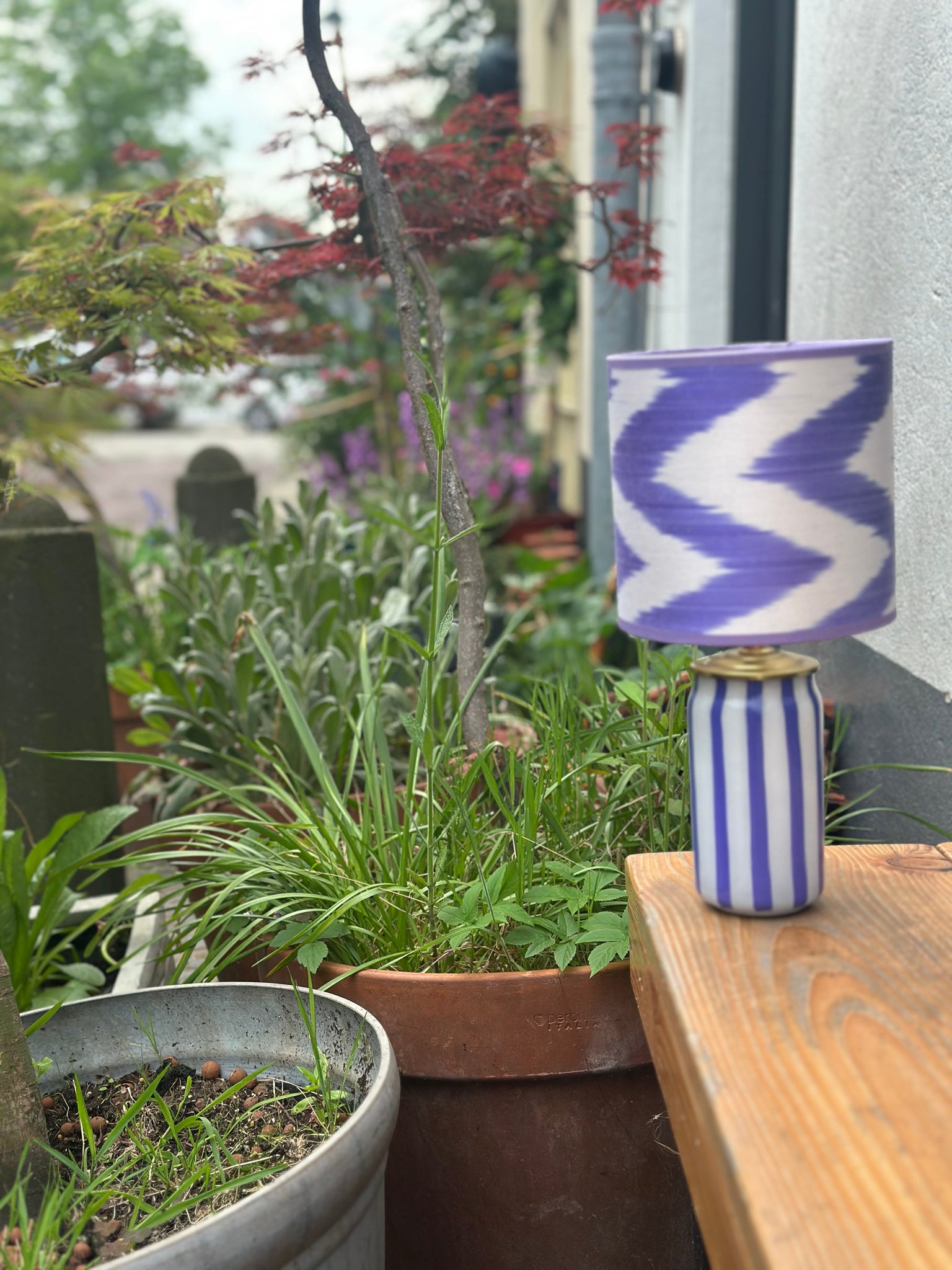 Port-a-table Beach Cup Purple | Purple Zigzag