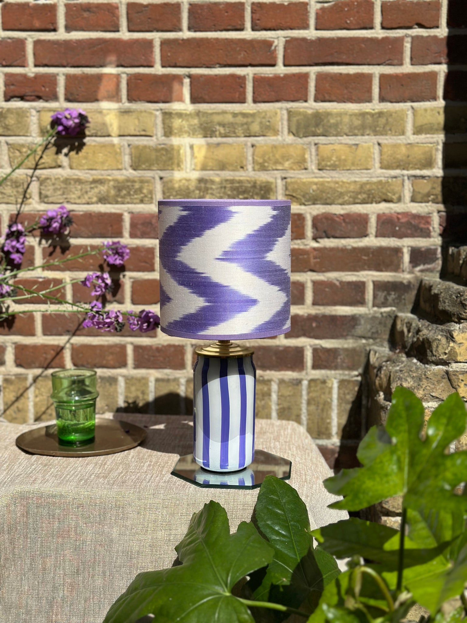 Port-a-table Beach Cup Purple | Purple Zigzag