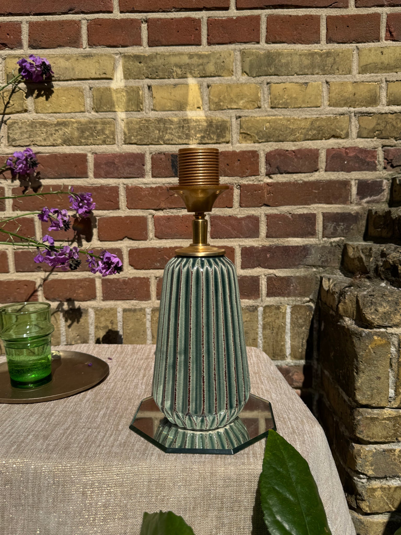 Port-a-table Green Stripes | Coco Natural
