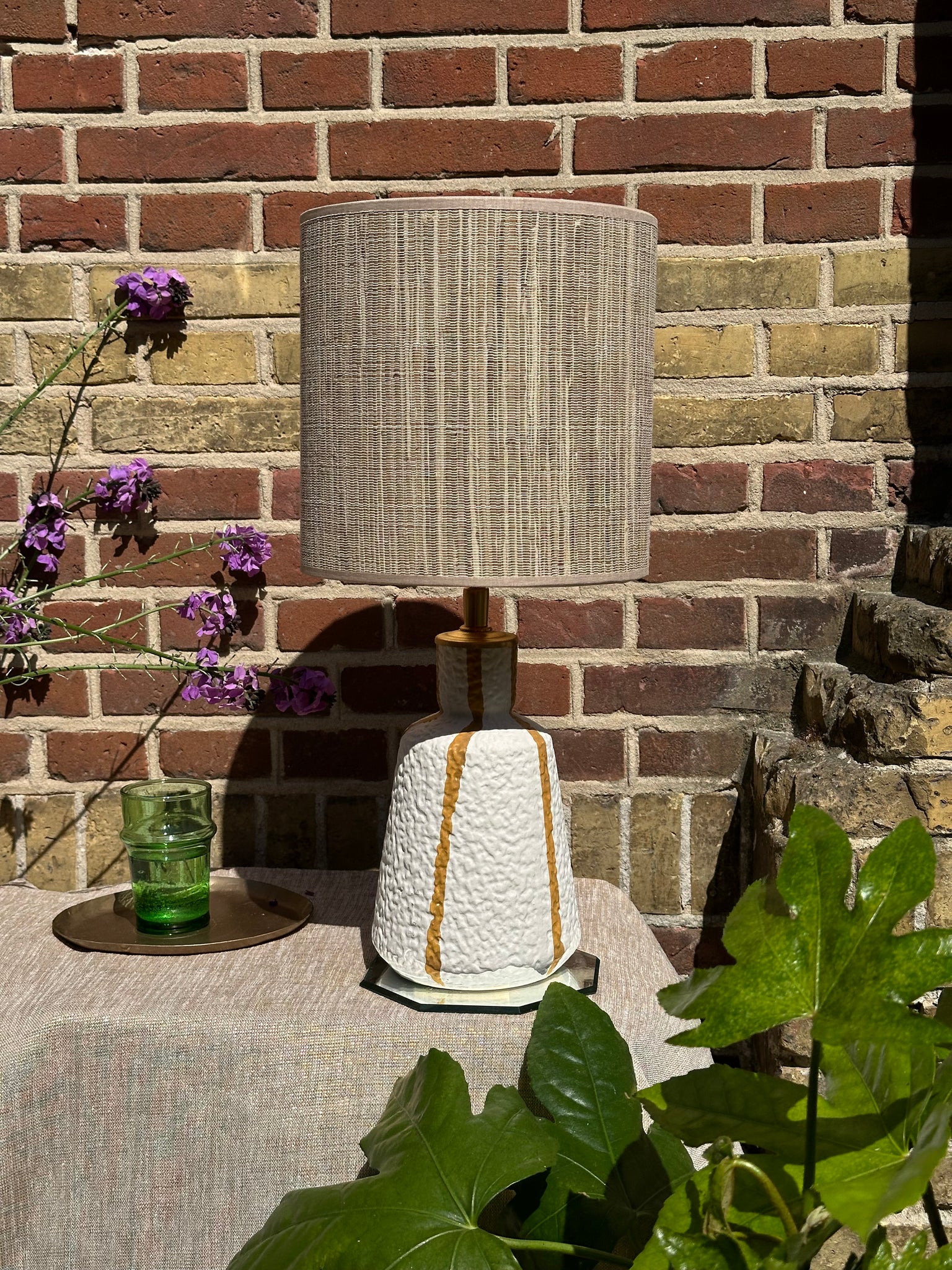 Port-a-table Chalk Stripes Brown | Coco Natural