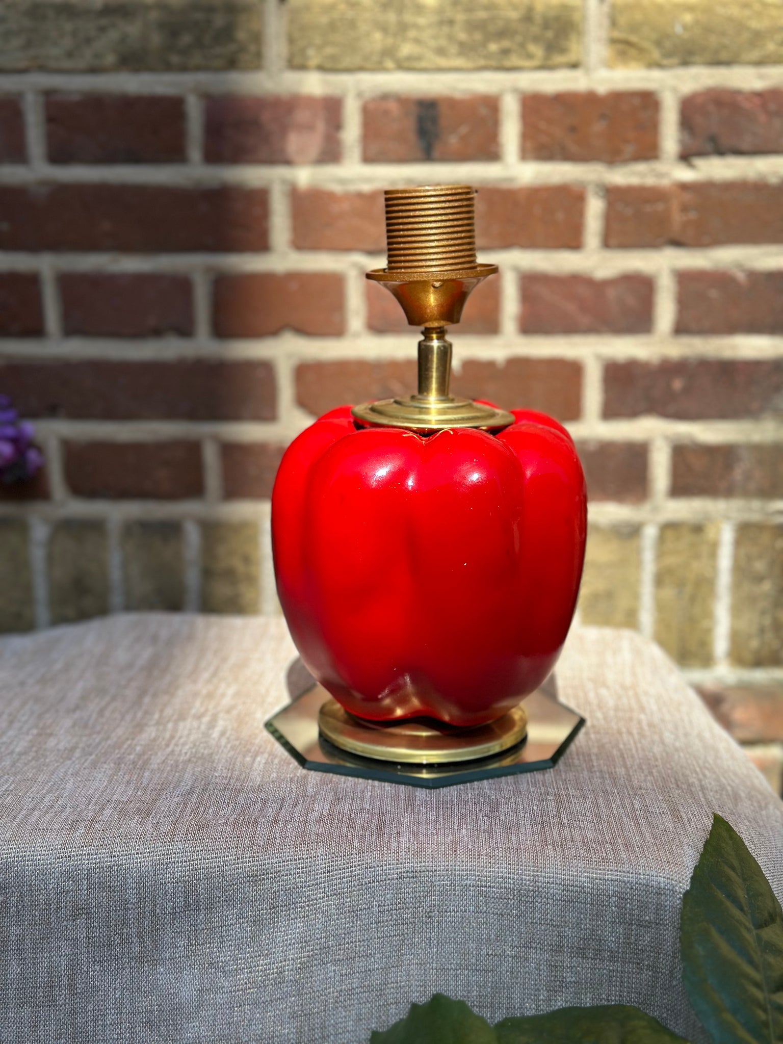 Port-a-table Red Paprika | Beige Red Stripes