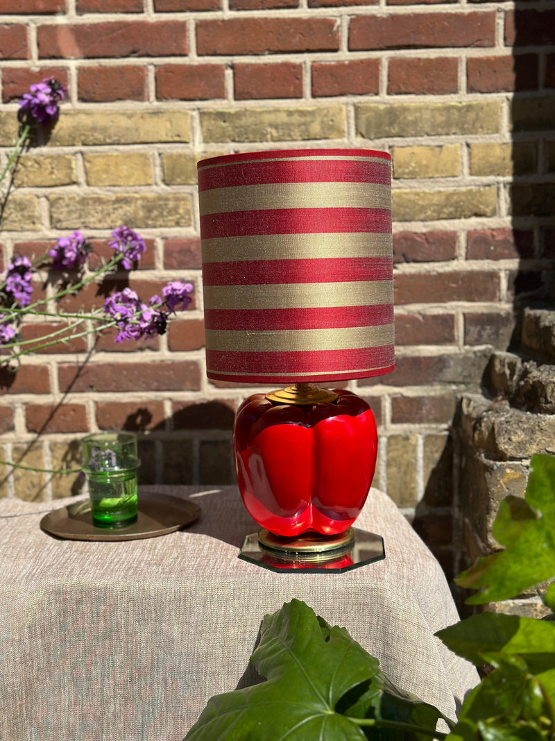 Port-a-table Red Paprika | Beige Red Stripes