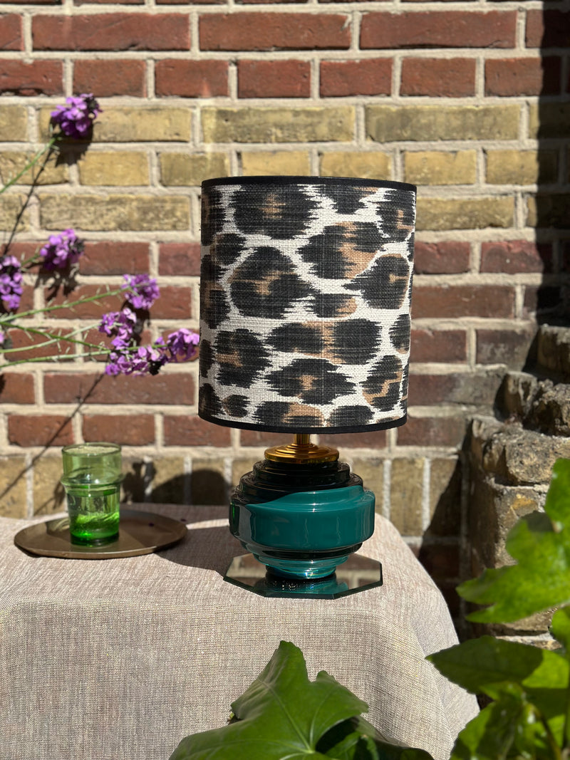 Port-a-table Steel Petrol | Panama Leopard