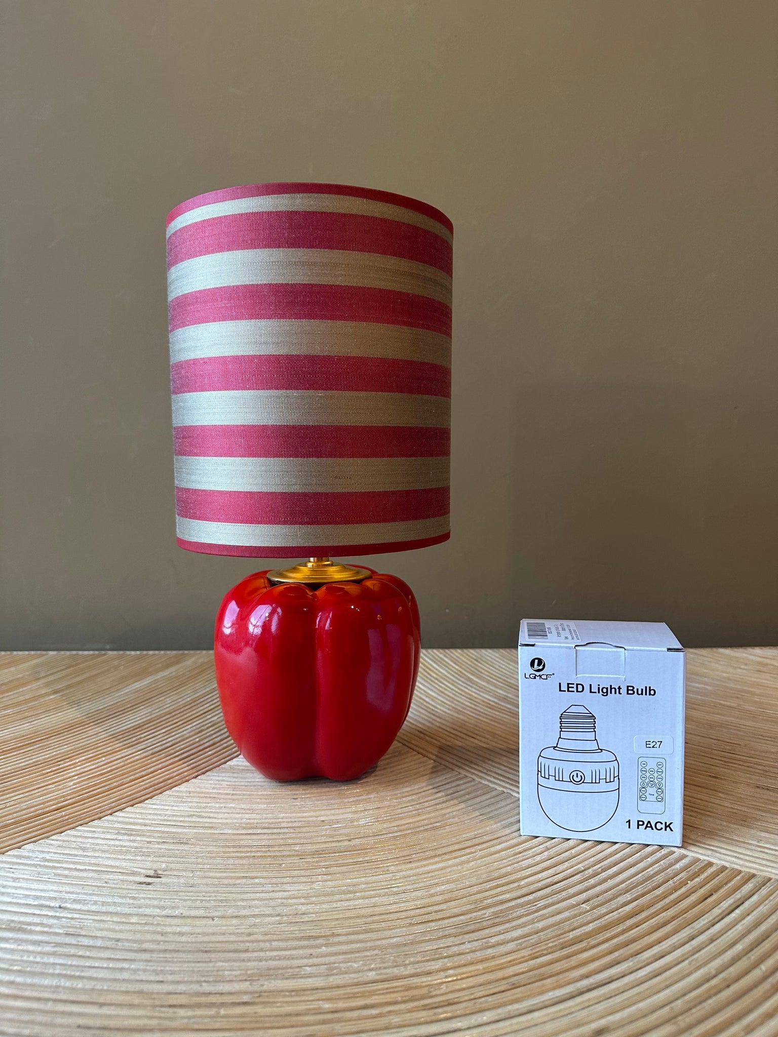 Port-a-table Red Paprika | Beige Red Stripes