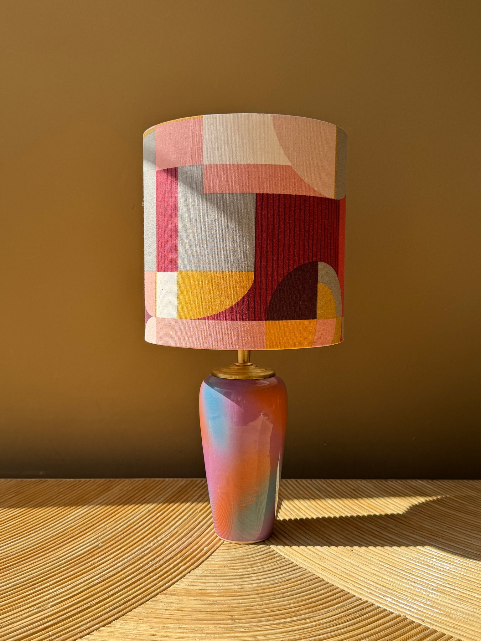 Vintage Glass Dip Dye_art deco aubergine