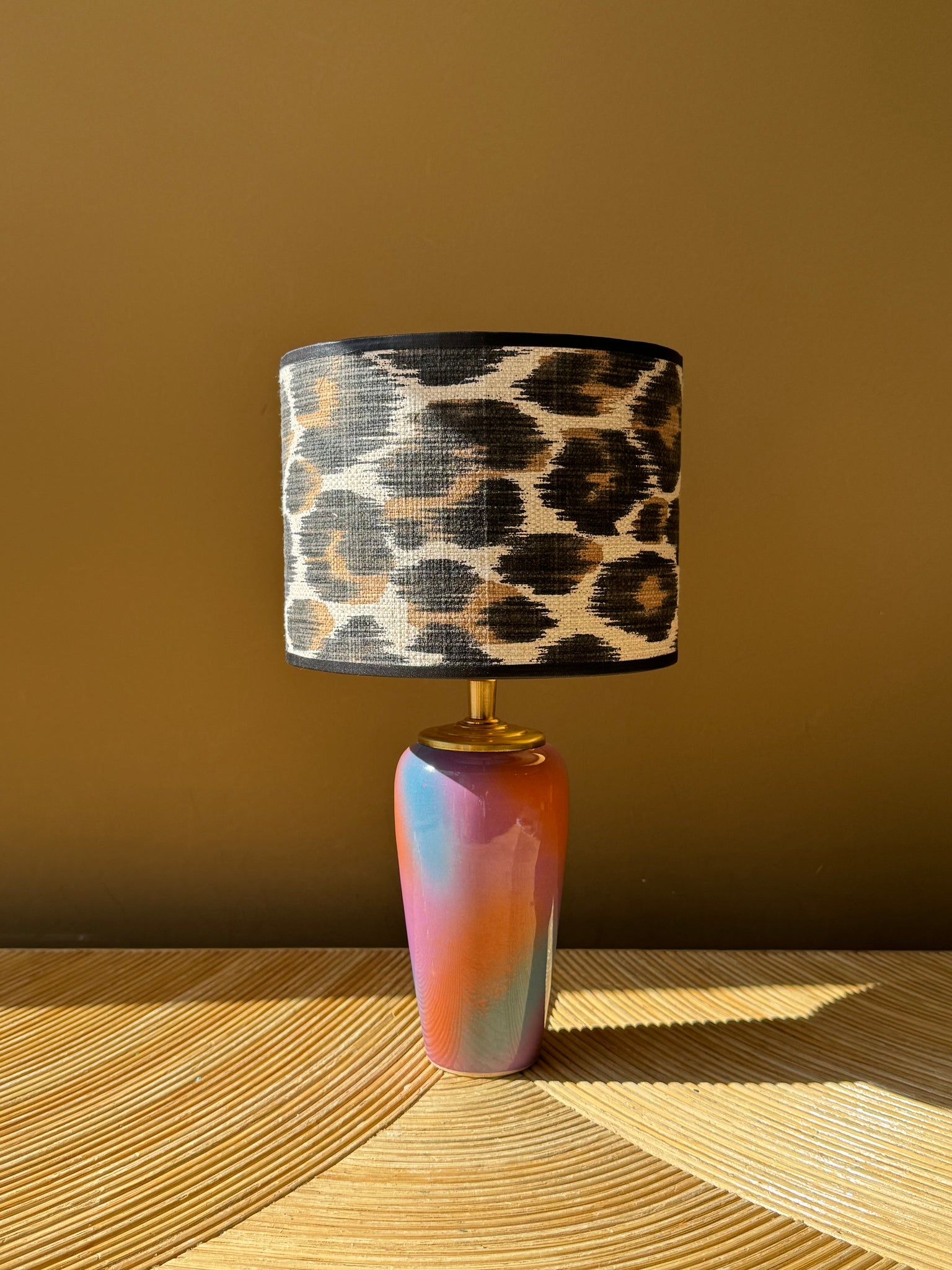 Vintage Glass Dip Dye_panama leopard