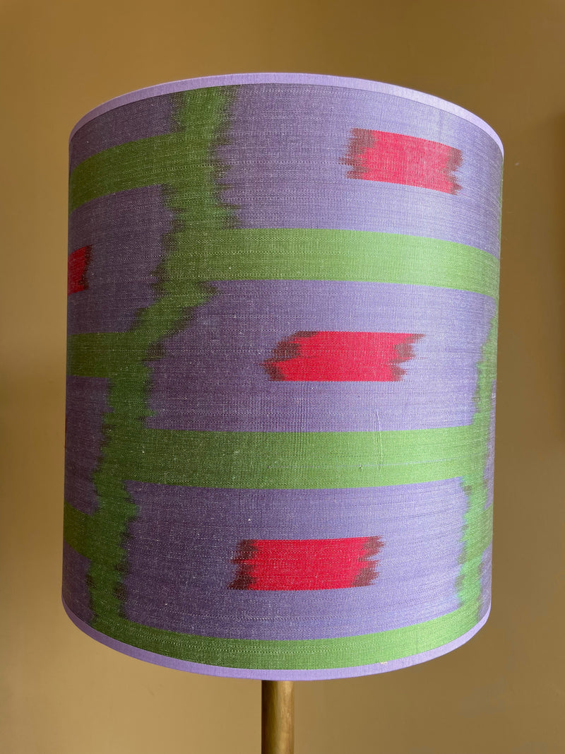 Alladin Purple Green Pink Silk Ikat