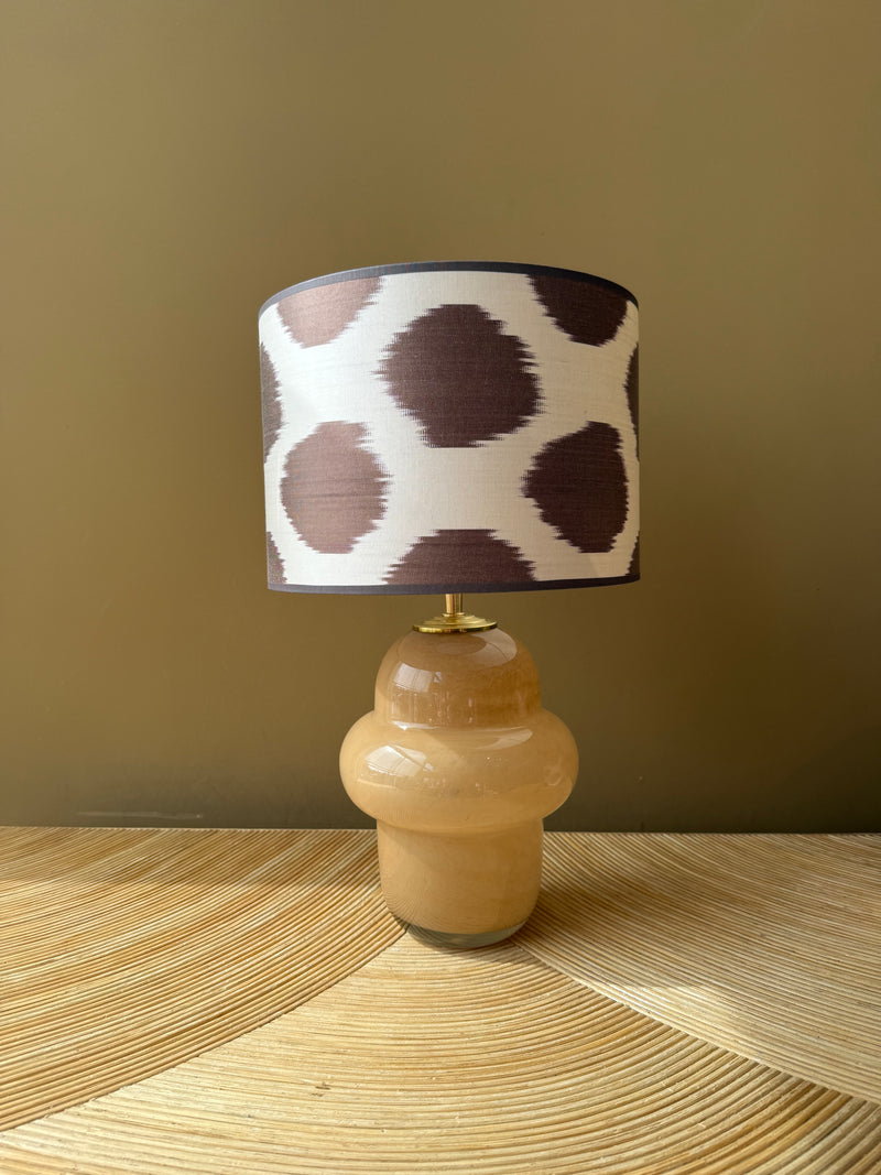caramel bubblegum_brown dots on white