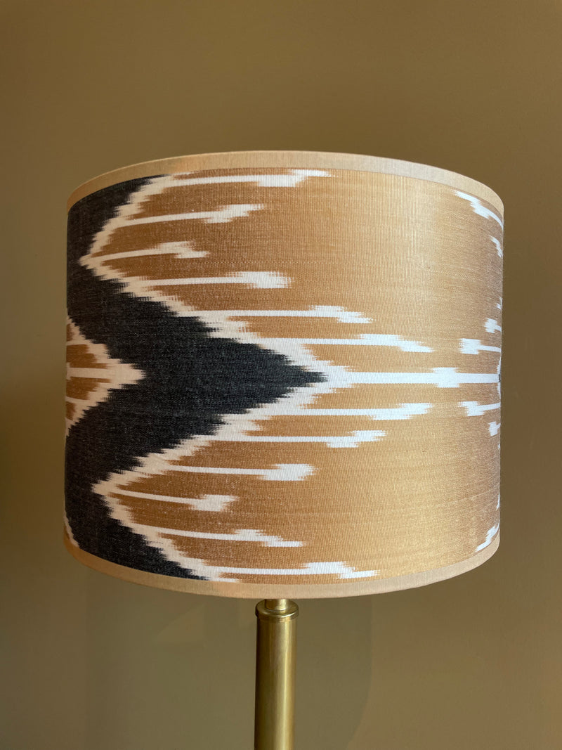 Caramel Zigzag Silk Ikat