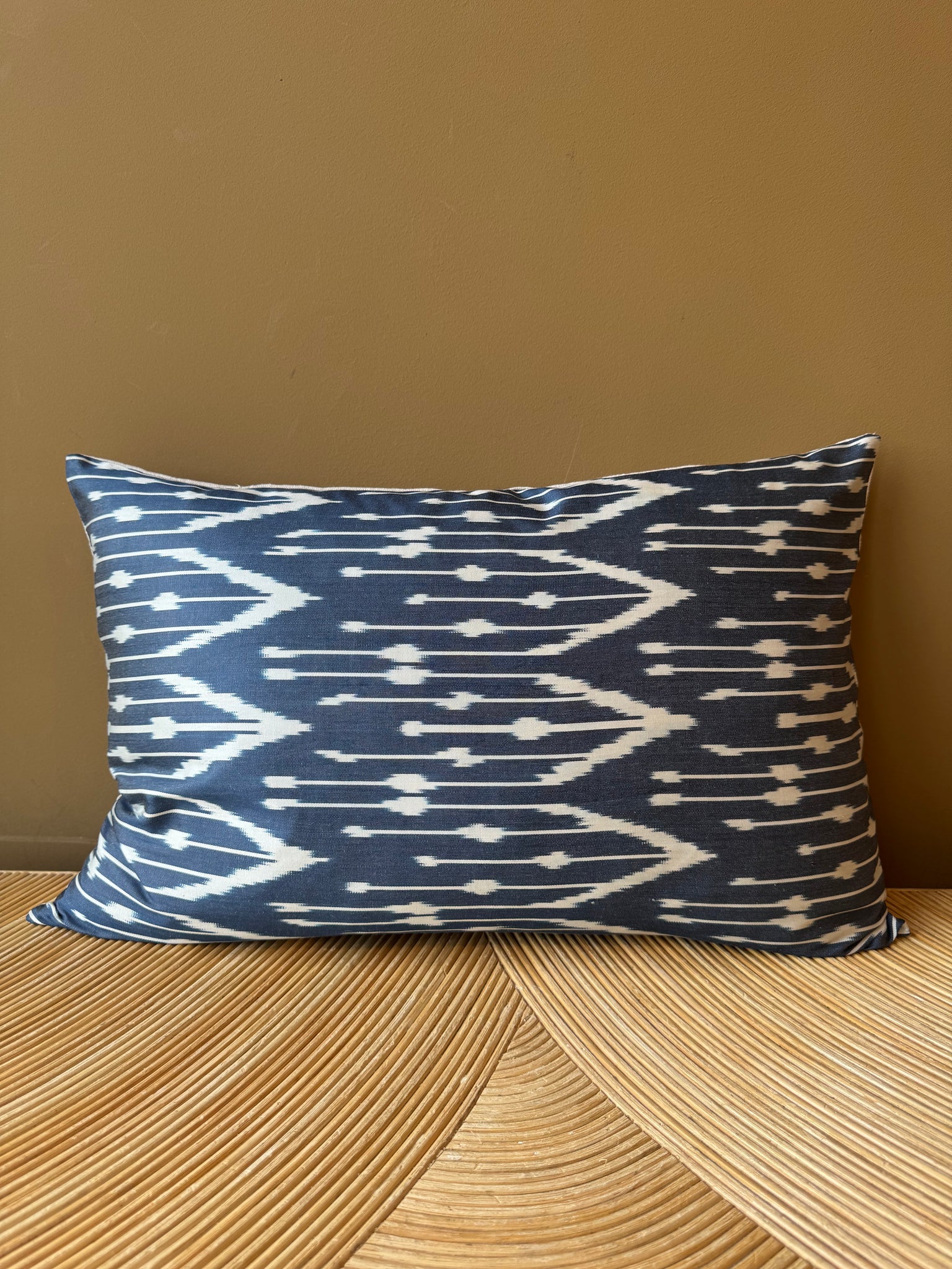 SALE Cushion Denim Grill - Silk Ikat