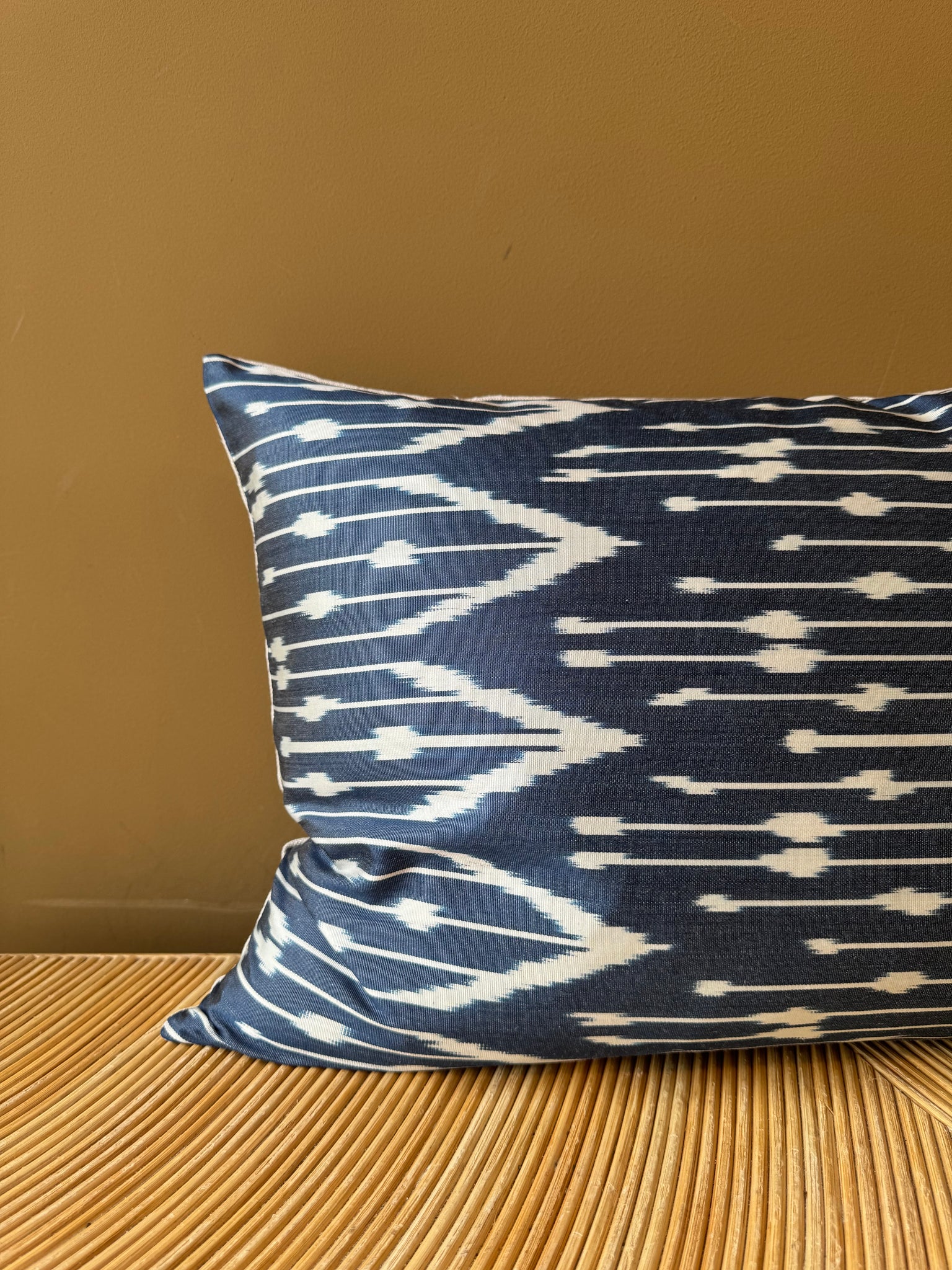 SALE Cushion Denim Grill - Silk Ikat