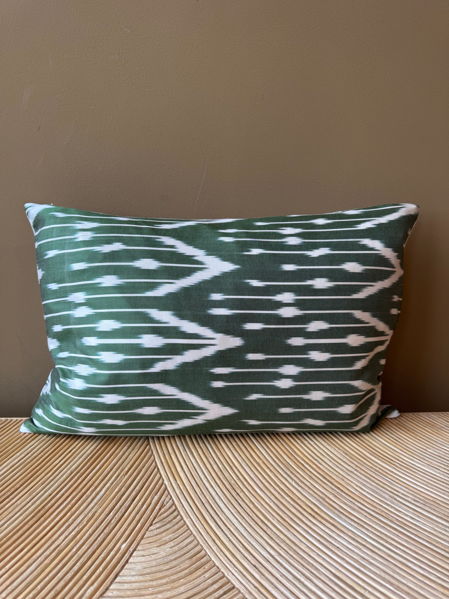 SALE Cushion Green Grill - Silk Ikat