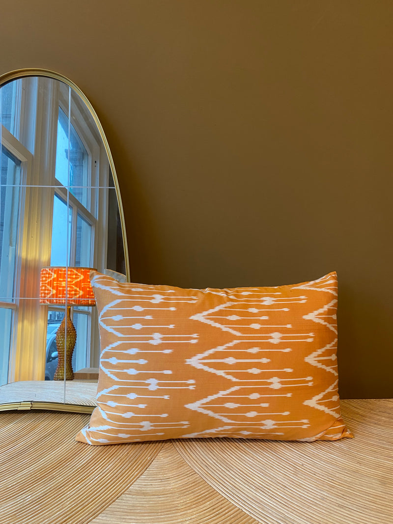 SALE Cushion Orange Grill - Silk Ikat