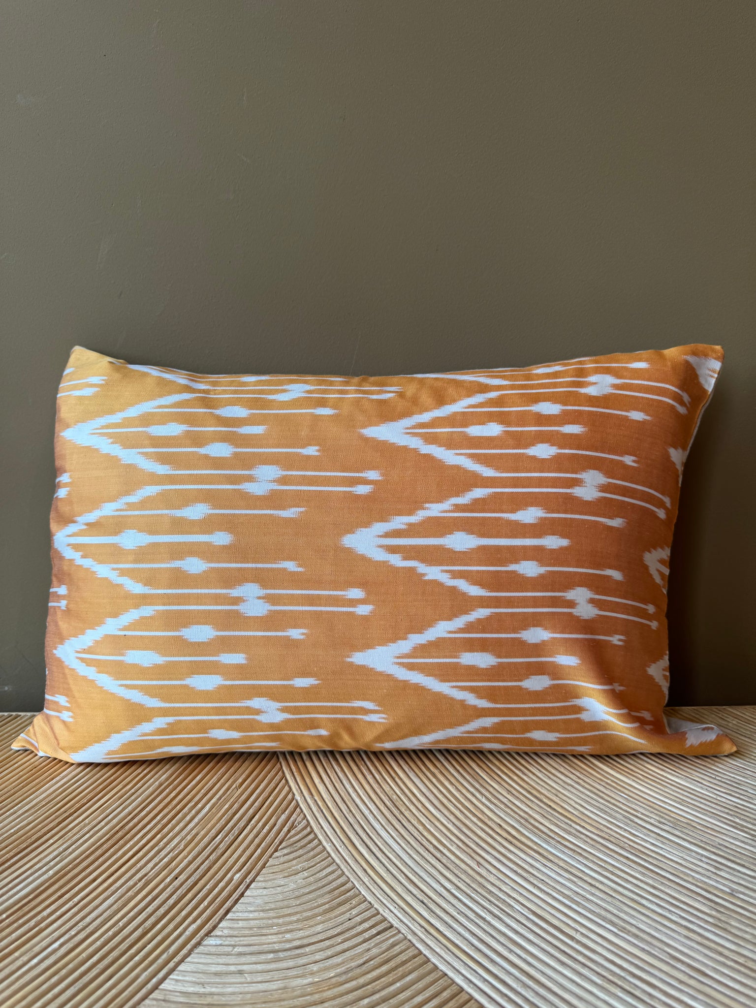 SALE Cushion Orange Grill - Silk Ikat