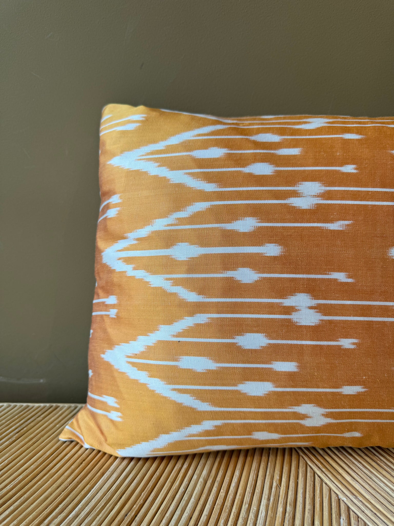 SALE Cushion Orange Grill - Silk Ikat