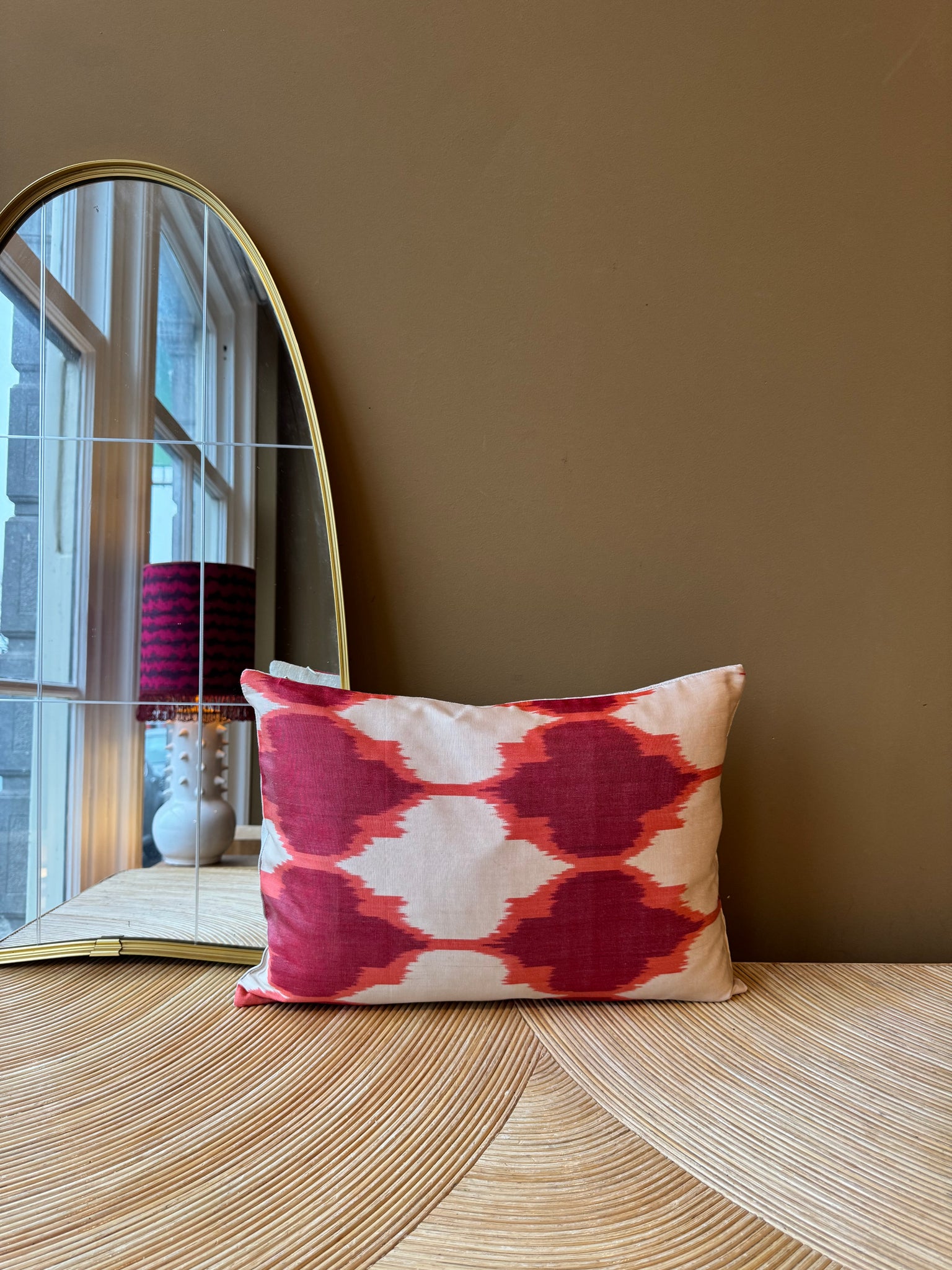 SALE Cushion Pink Souk - Silk Ikat