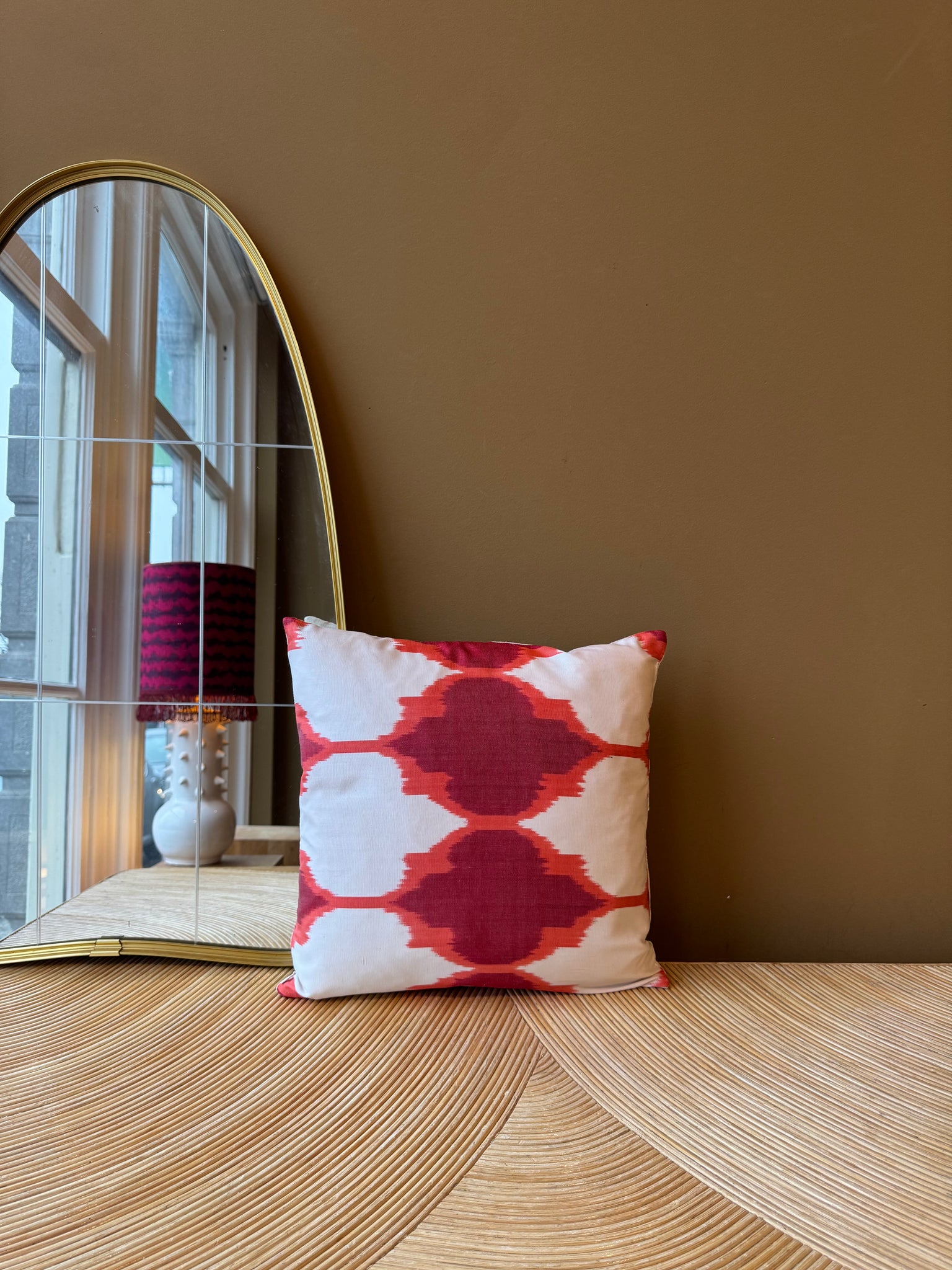 SALE Cushion Pink Souk - Silk Ikat