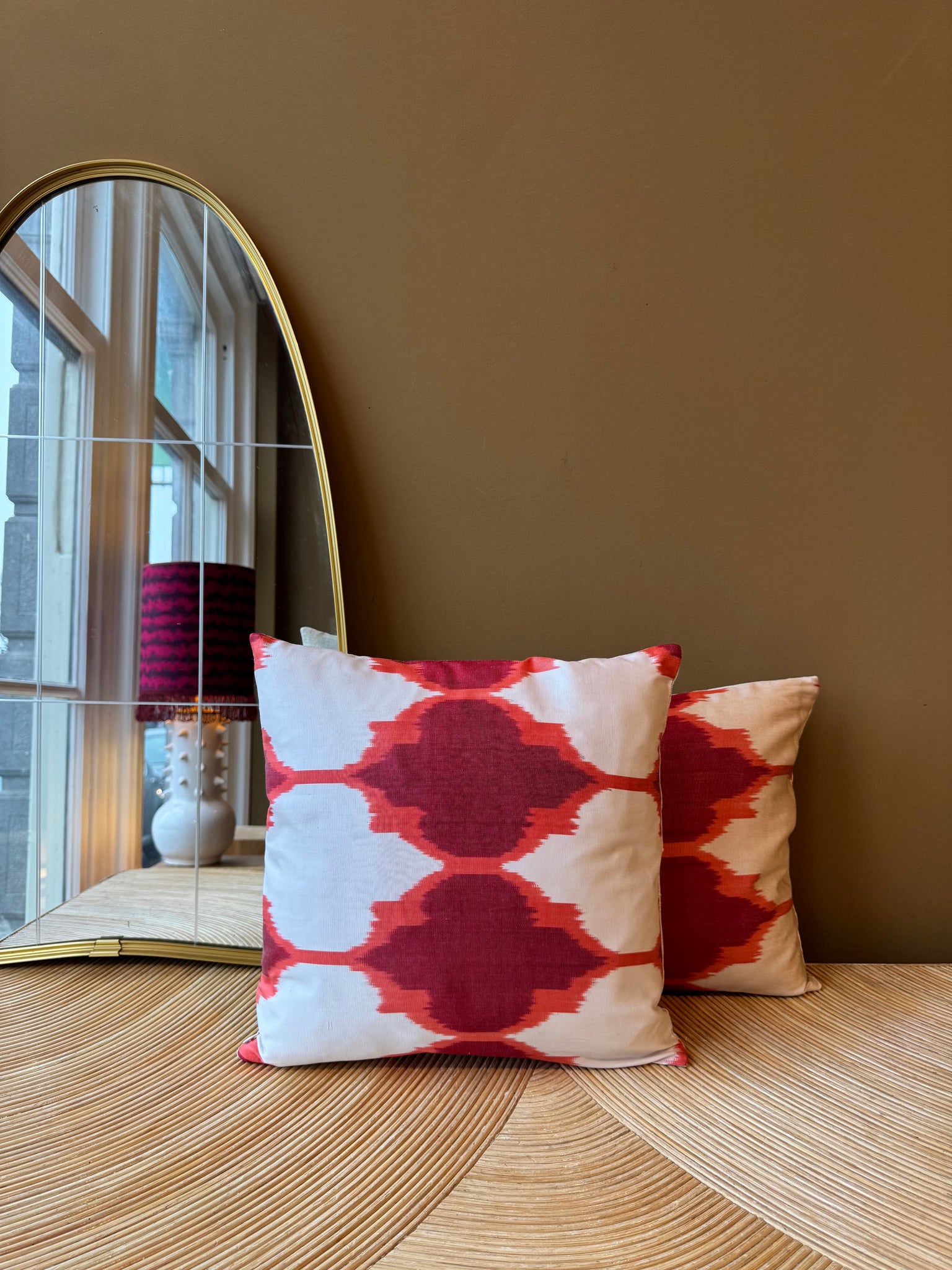 SALE Cushion Pink Souk - Silk Ikat