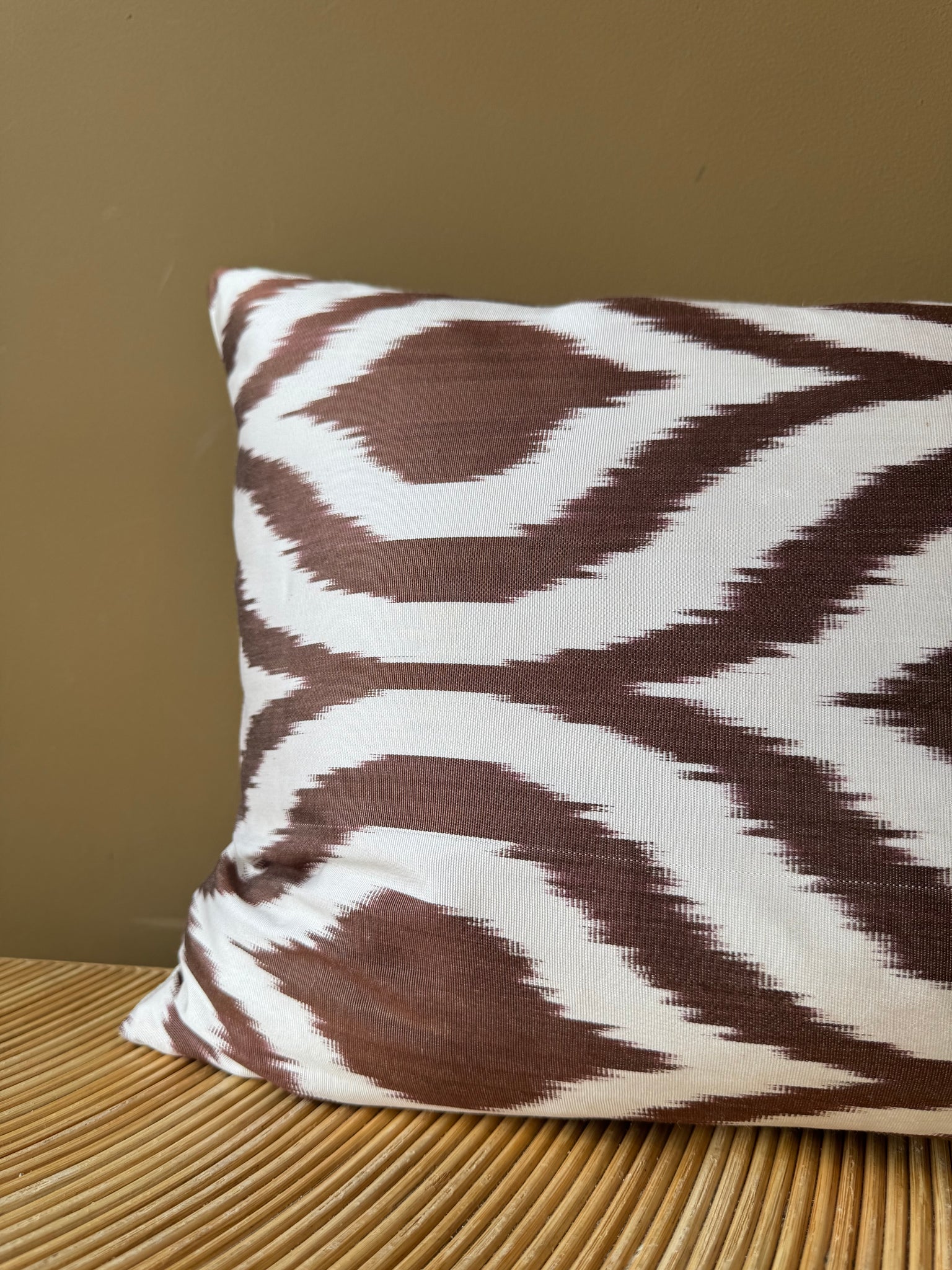 SALE Cushion Walnut Silk - Silk Ikat