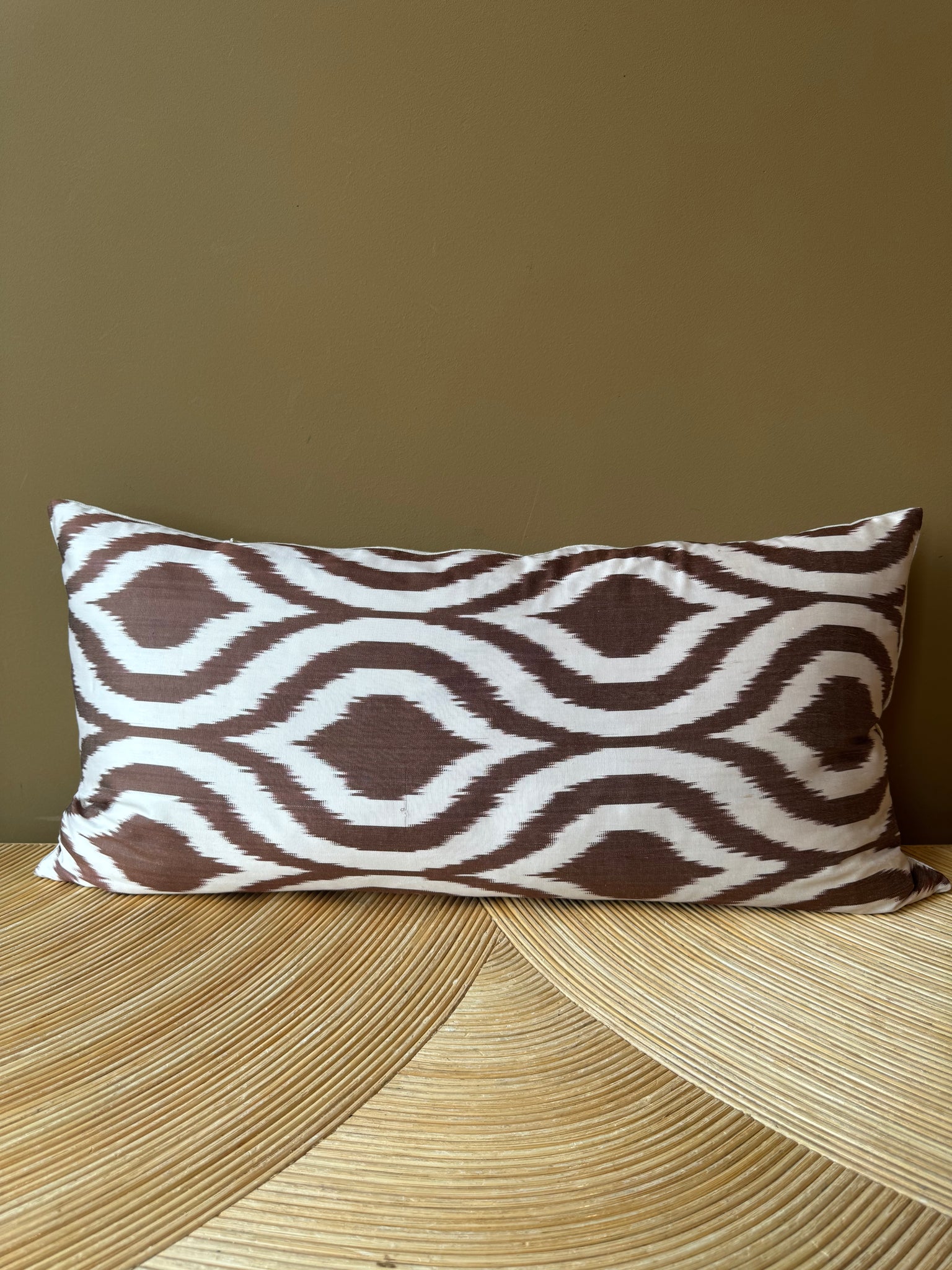 SALE Cushion Walnut Silk - Silk Ikat