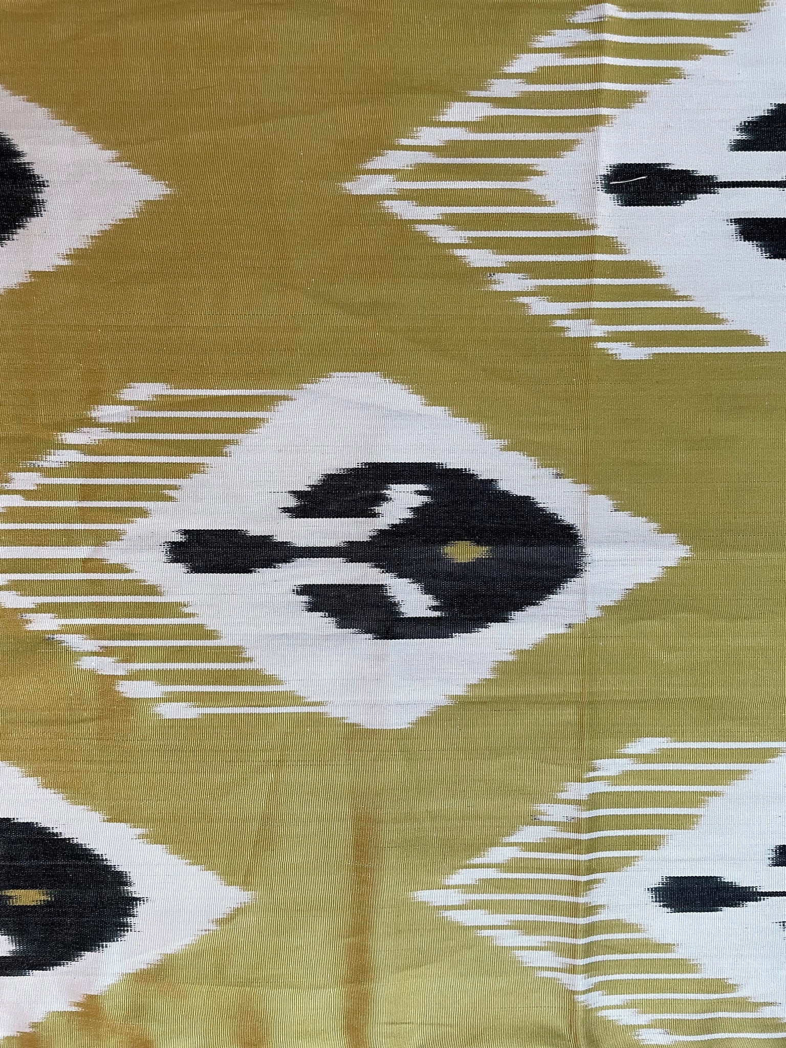 Yellow French Lily Silk Ikat