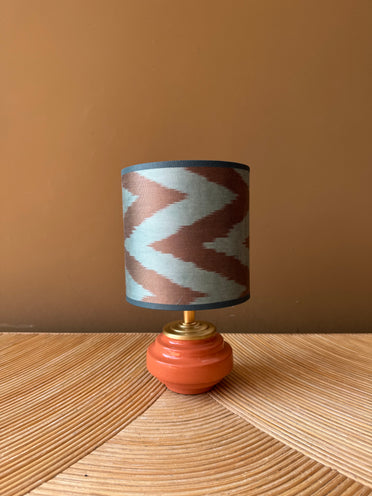 Port-a-table Steel Peach 15 | Pale Blue Grey Zigzag