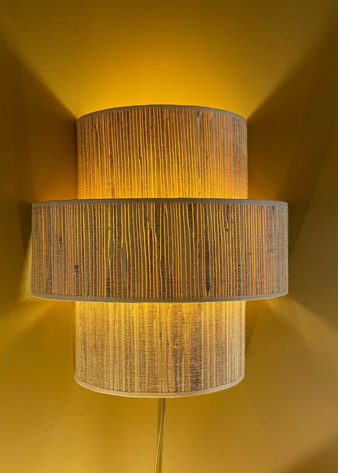 trio wall light coco natural