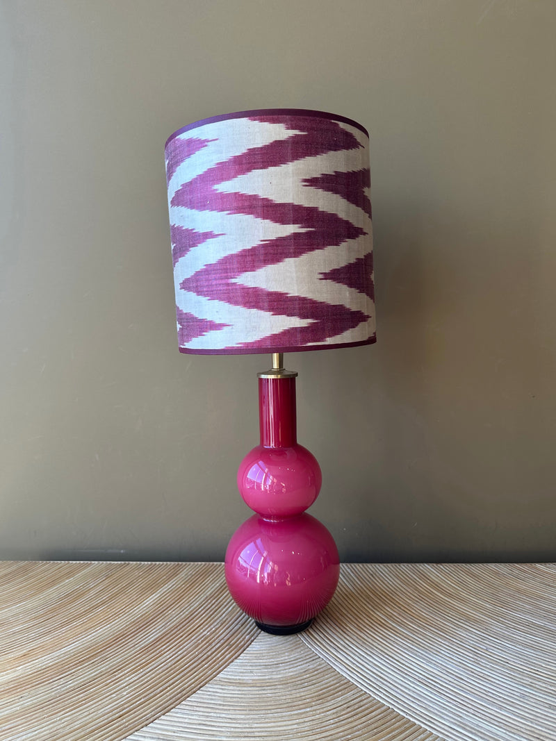 vintage framboise bulbs_rust ecru zigzag