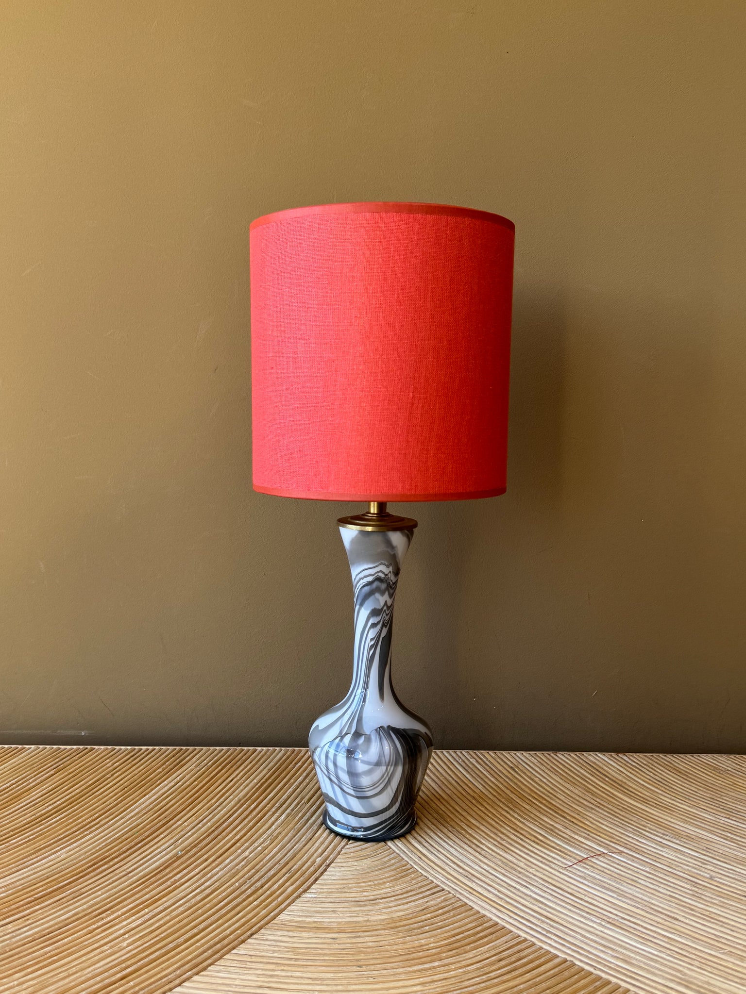 vintage grey swirl_ashoka bright orange