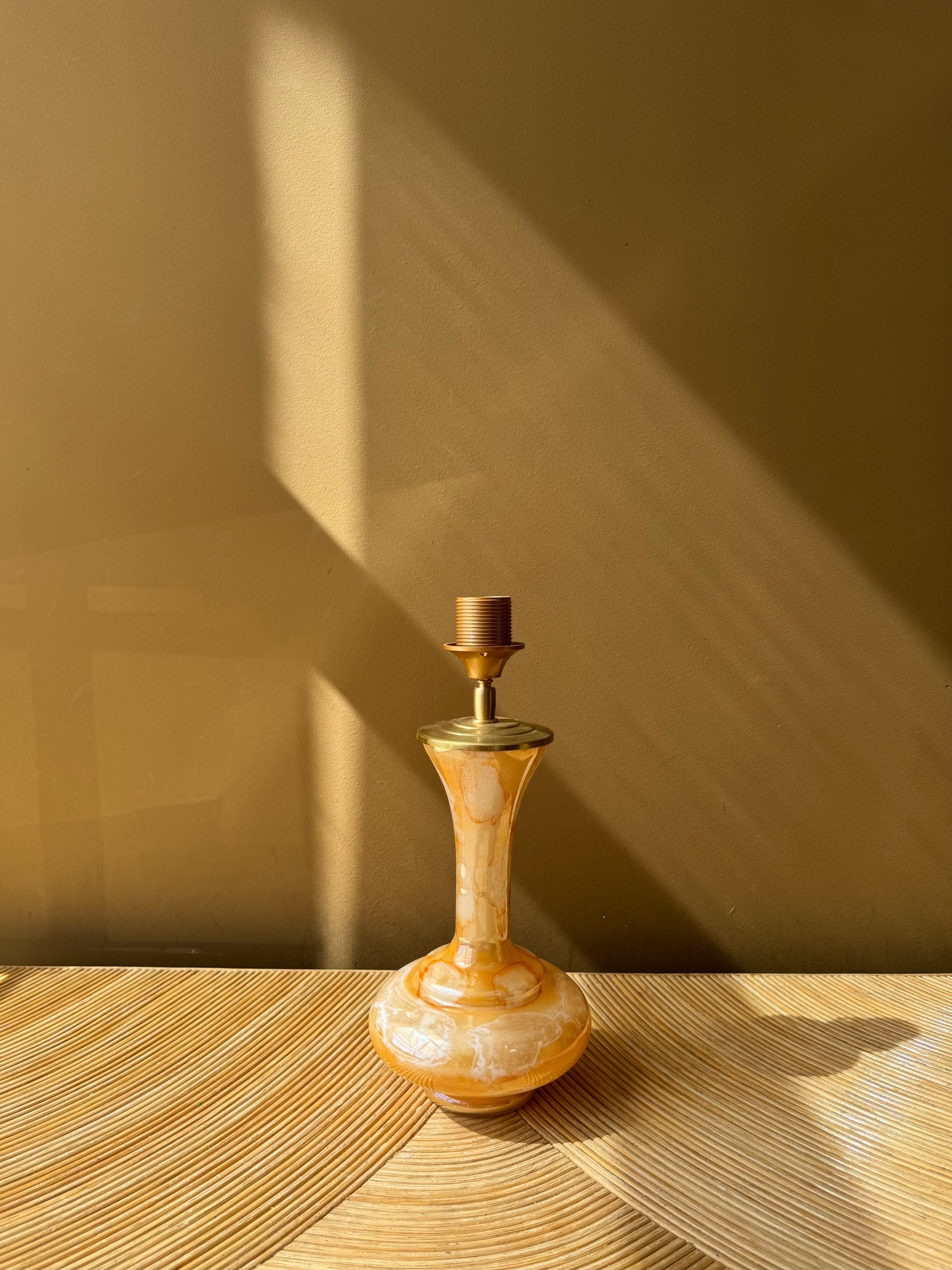 Vintage Murano Peach White