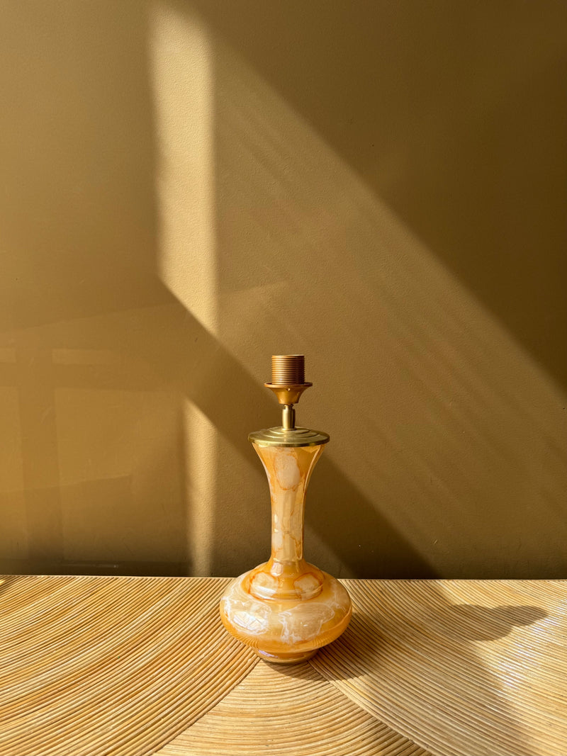 Vintage Murano Peach White